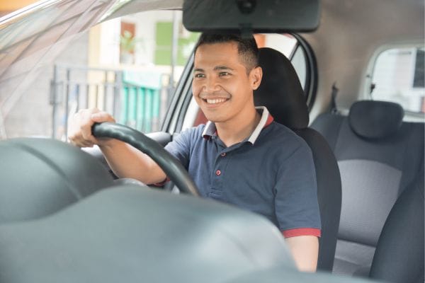 Driver in His Car