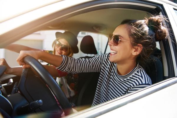 Women Driving in a Car